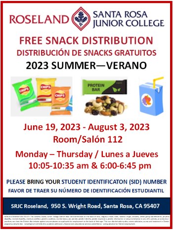 ​Summer 2023 free snack distribution